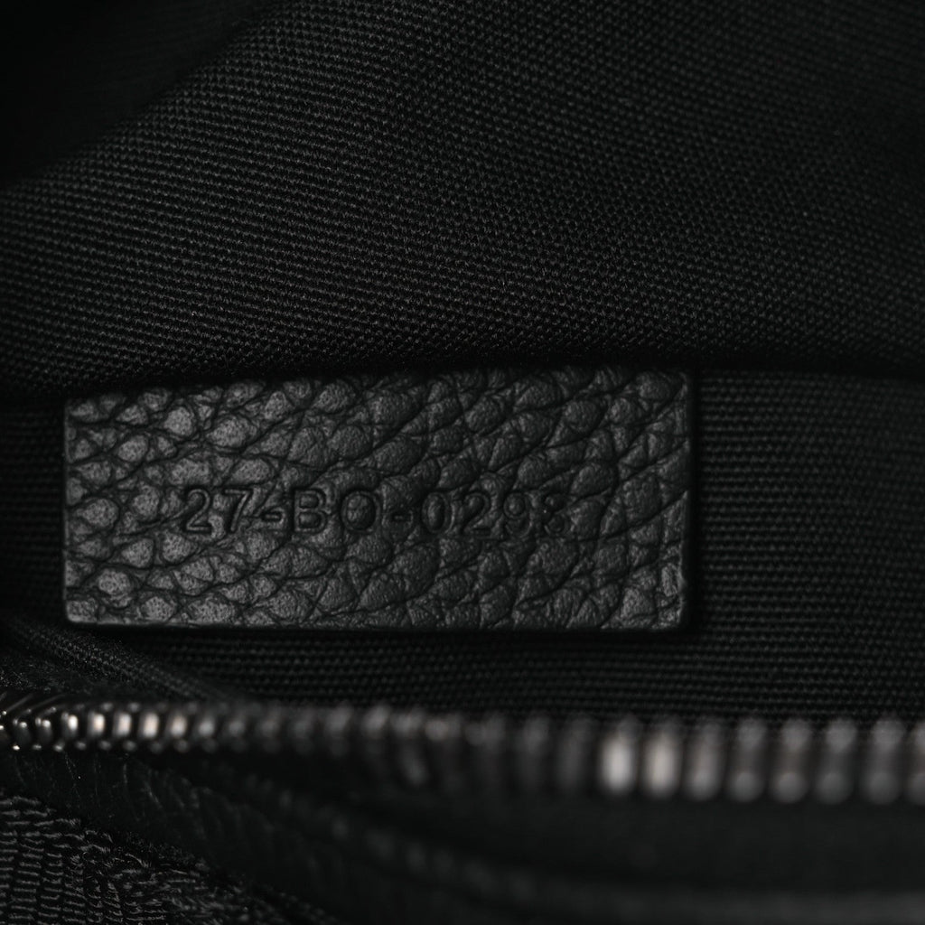 Grained Calfskin Oblique Scarab Sling Bag Black AT My store