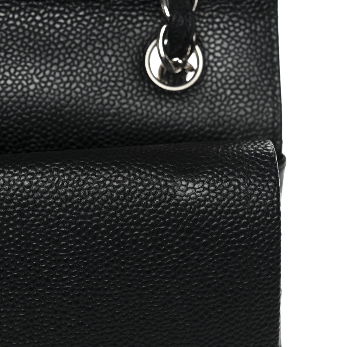 Caviar Quilted Jumbo Double Flap Black At My store