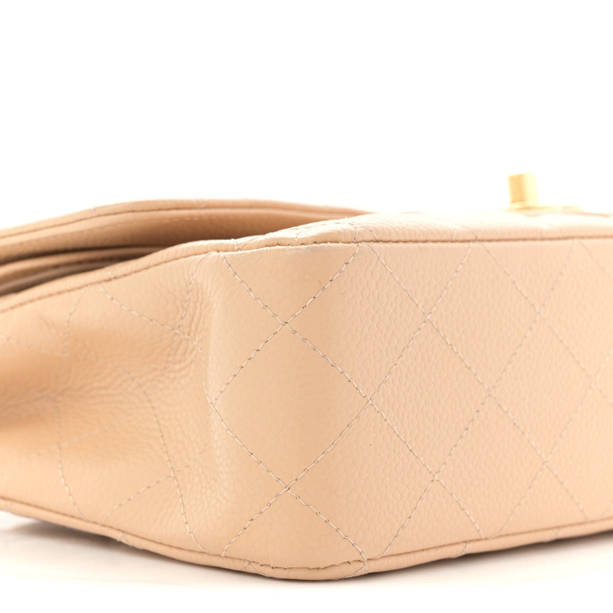 Caviar Quilted Medium Double Flap Beige At My store
