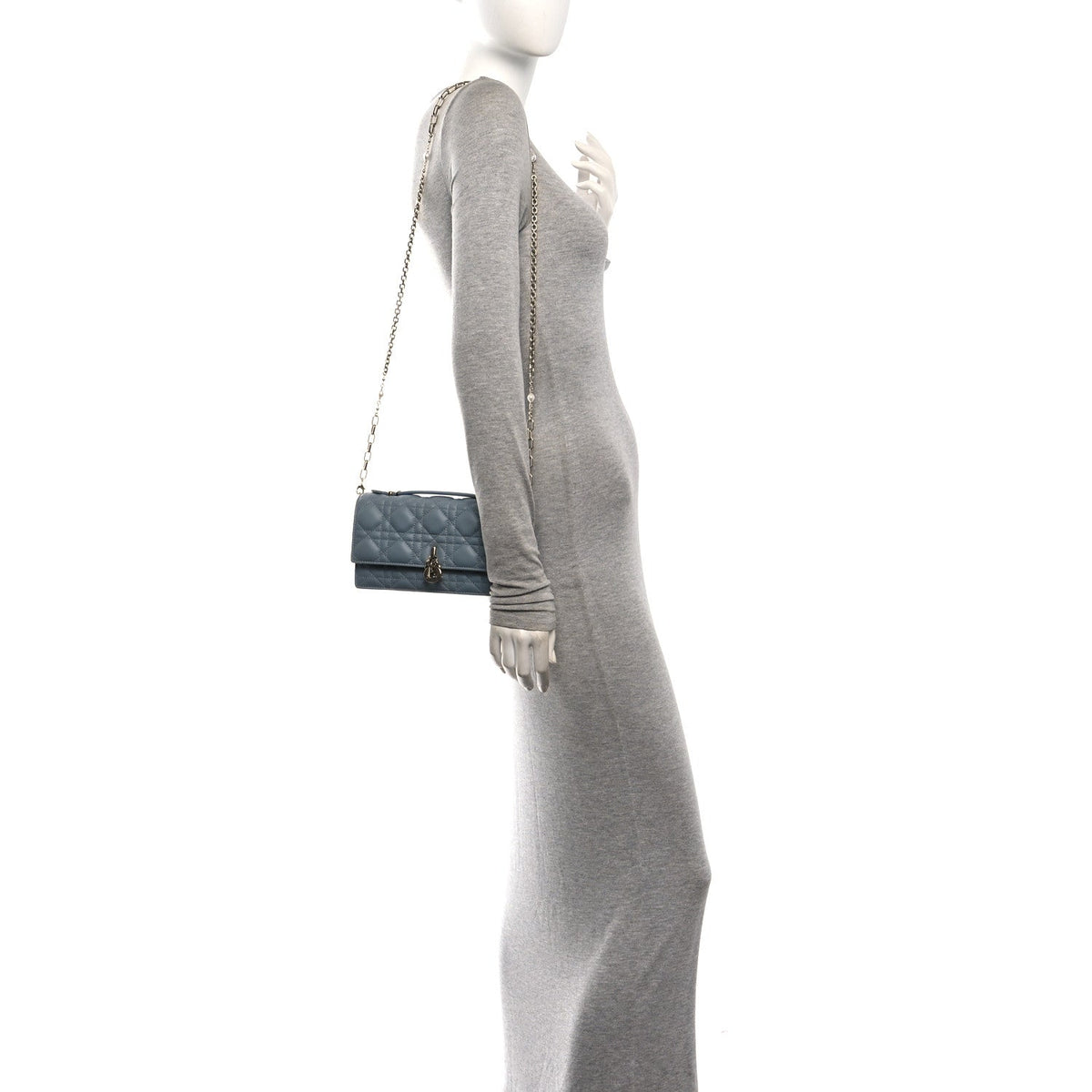Lambskin Cannage Mini My Dior Top Handle Clutch Cloud Blue AT My store
