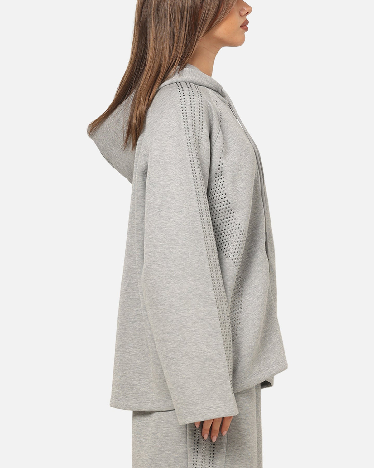 Best-Selling Adidas Women's Teamgeist Rhinestone Track Top Grey Marle