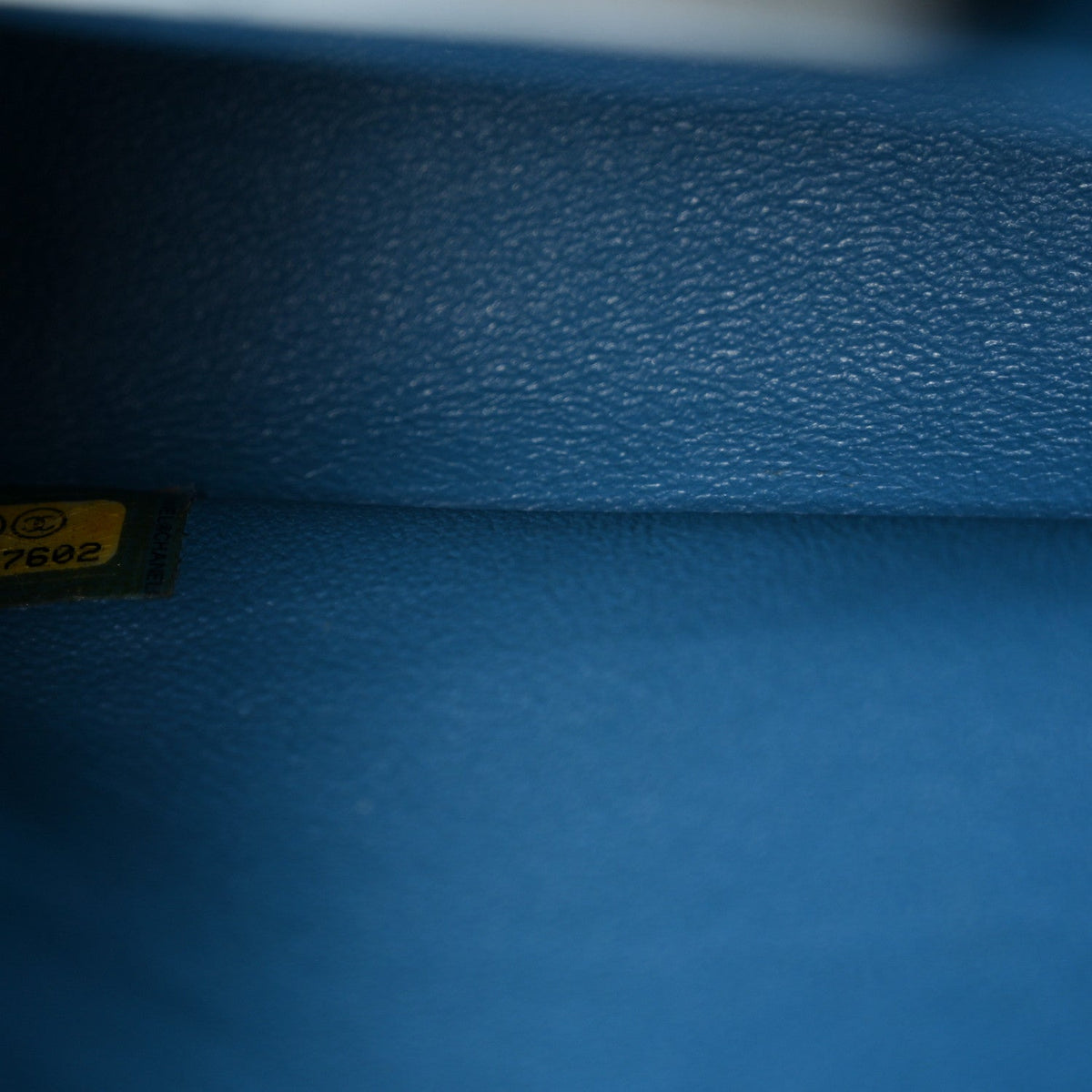 Iridescent Caviar Quilted Medium Double Flap Blue At My store