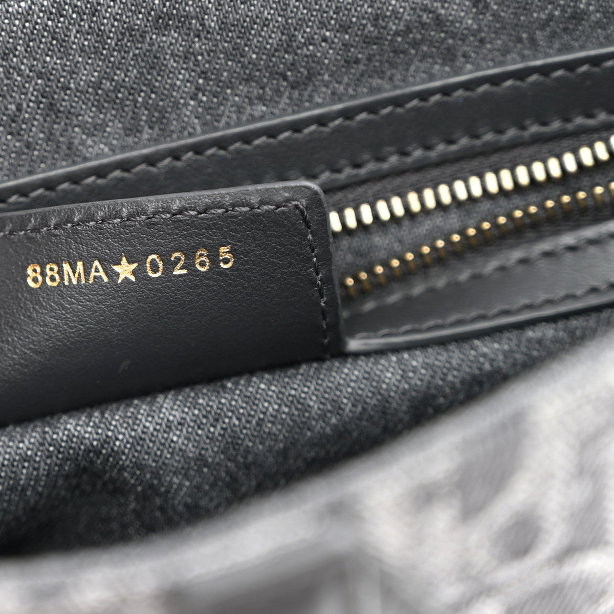 Denim Oblique Jacquard Saddle Bag With Strap Grey AT My store