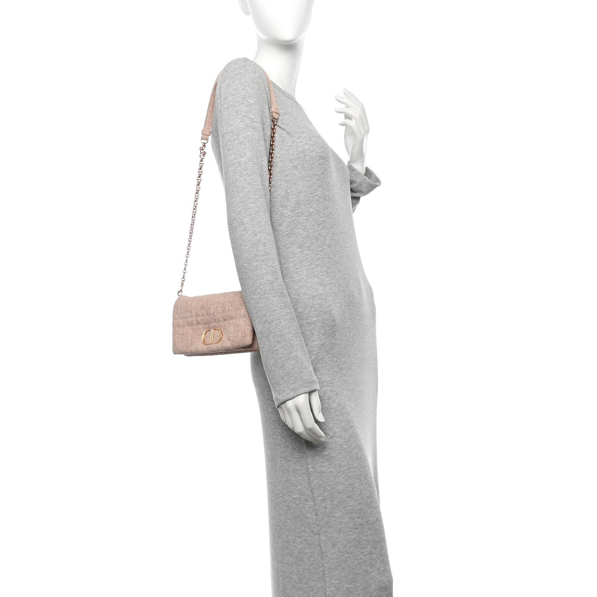 Linen Macrocannage Mini Caro Bag Rose AT My store