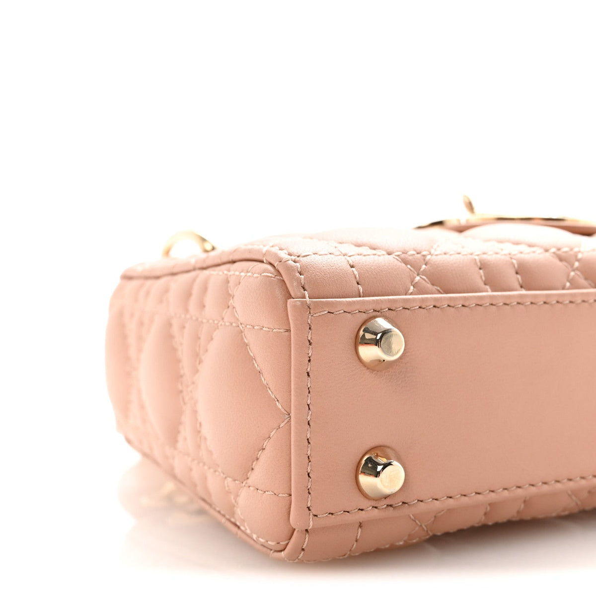 Lambskin Cannage Micro Lady Dior Rose Des Vents AT My store
