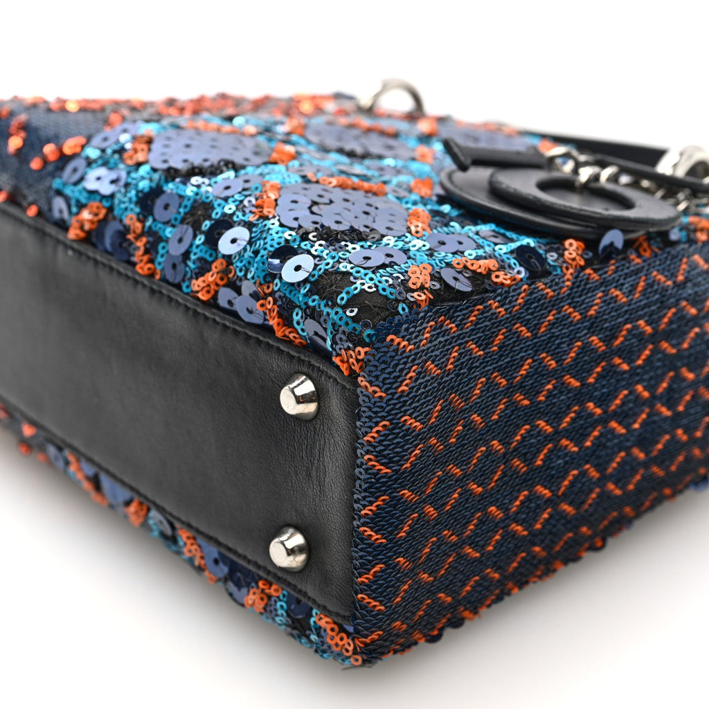 Sequin Lambskin Esprit Tokyo Mini Lady Dior Blue Multicolor AT My store