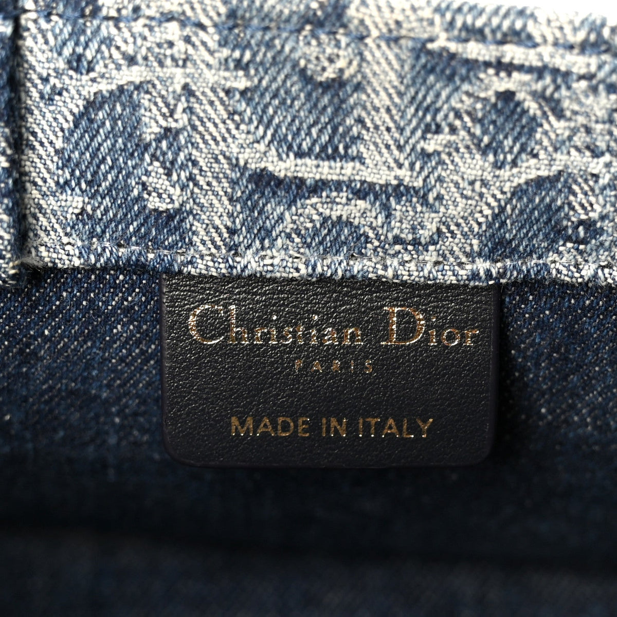 Denim Oblique Mini Book Tote With Strap Blue AT My store