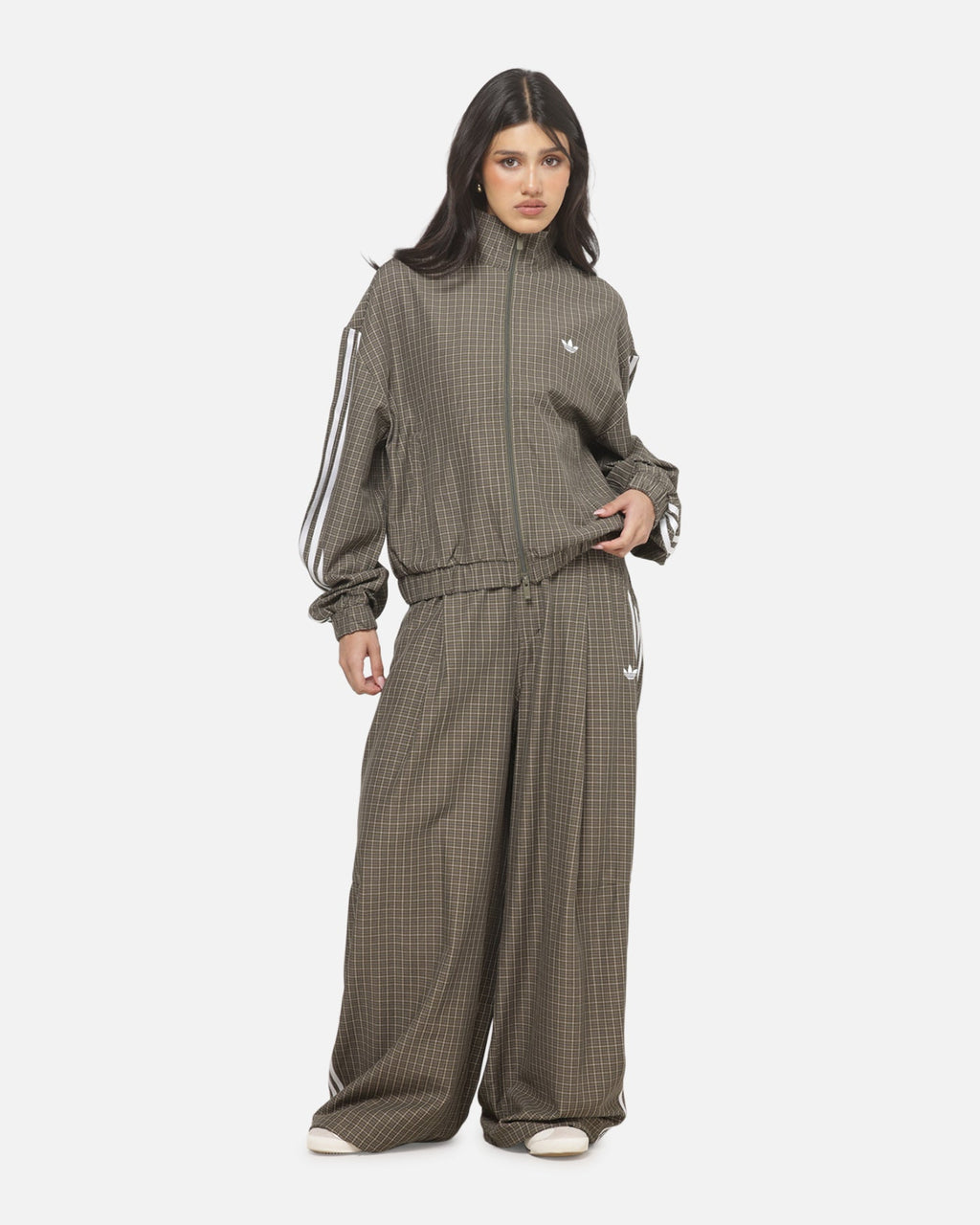 Best-Selling Adidas Women's Checks Track Top Olive