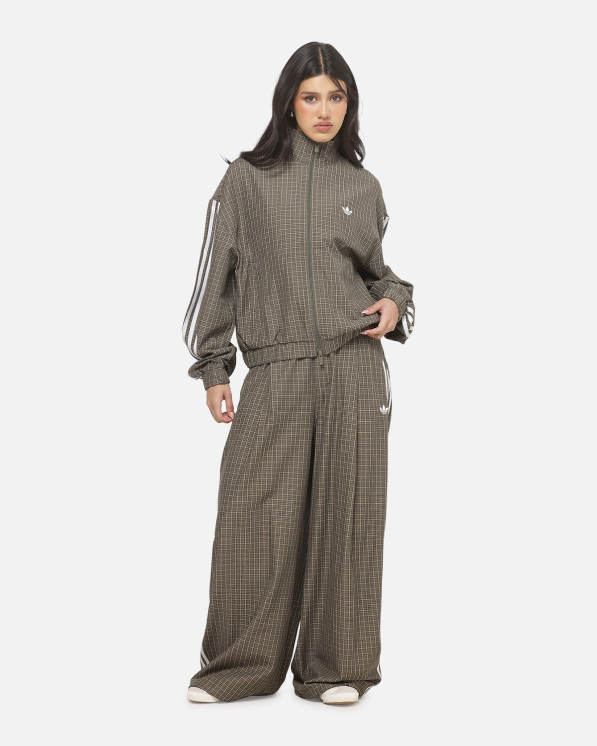 Best-Selling Adidas Women's Checks Track Top Olive
