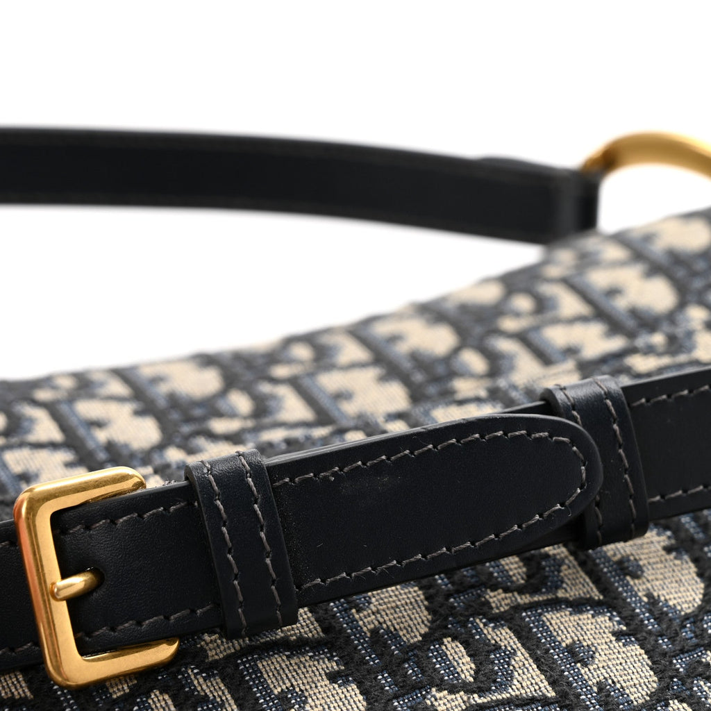 Oblique Saddle Bag With Strap Blue AT My store