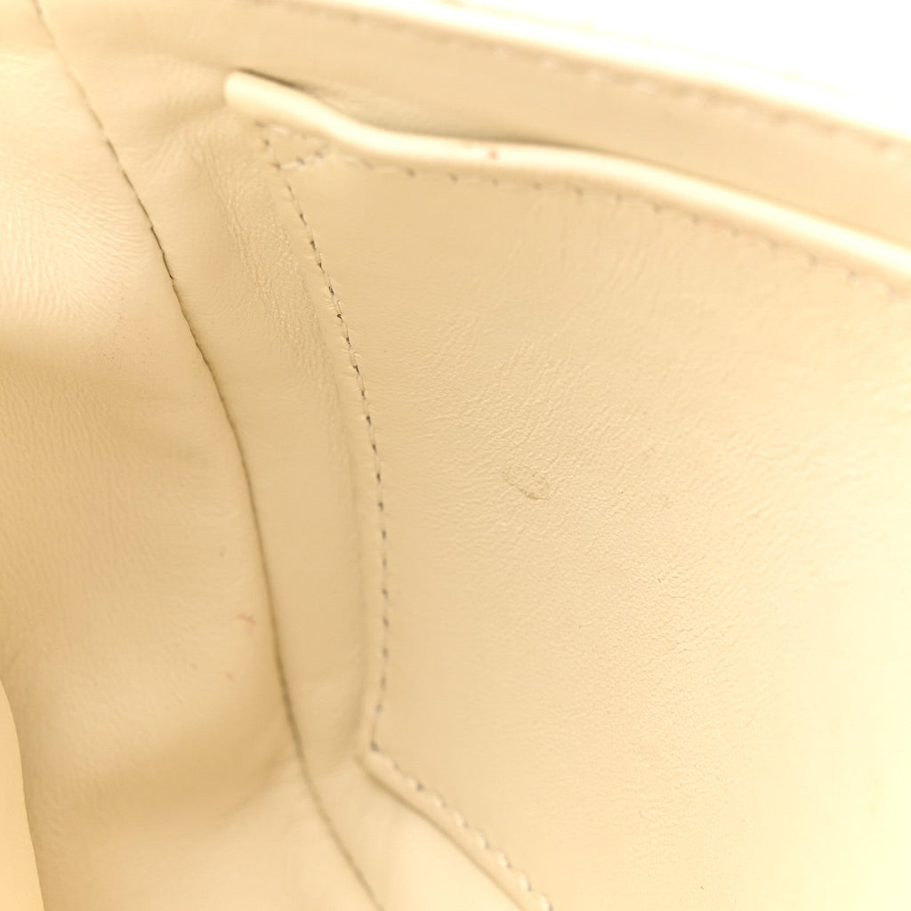 Grained Calfskin Cannage Small Caro Bag White AT My store