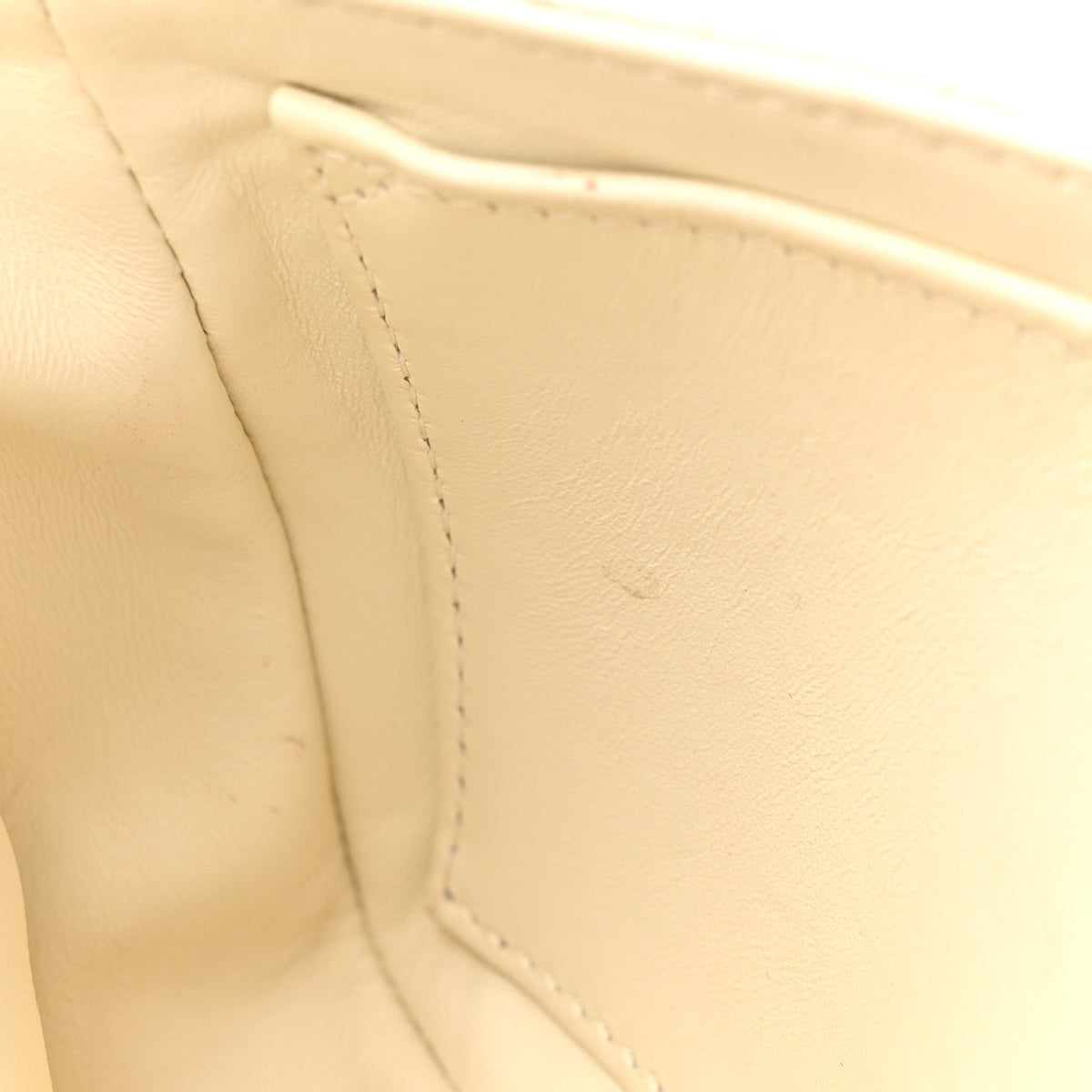 Grained Calfskin Cannage Small Caro Bag White AT My store