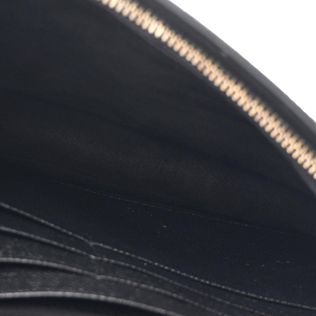 Grained Calfskin Saddle Pouch Bag Black AT My store