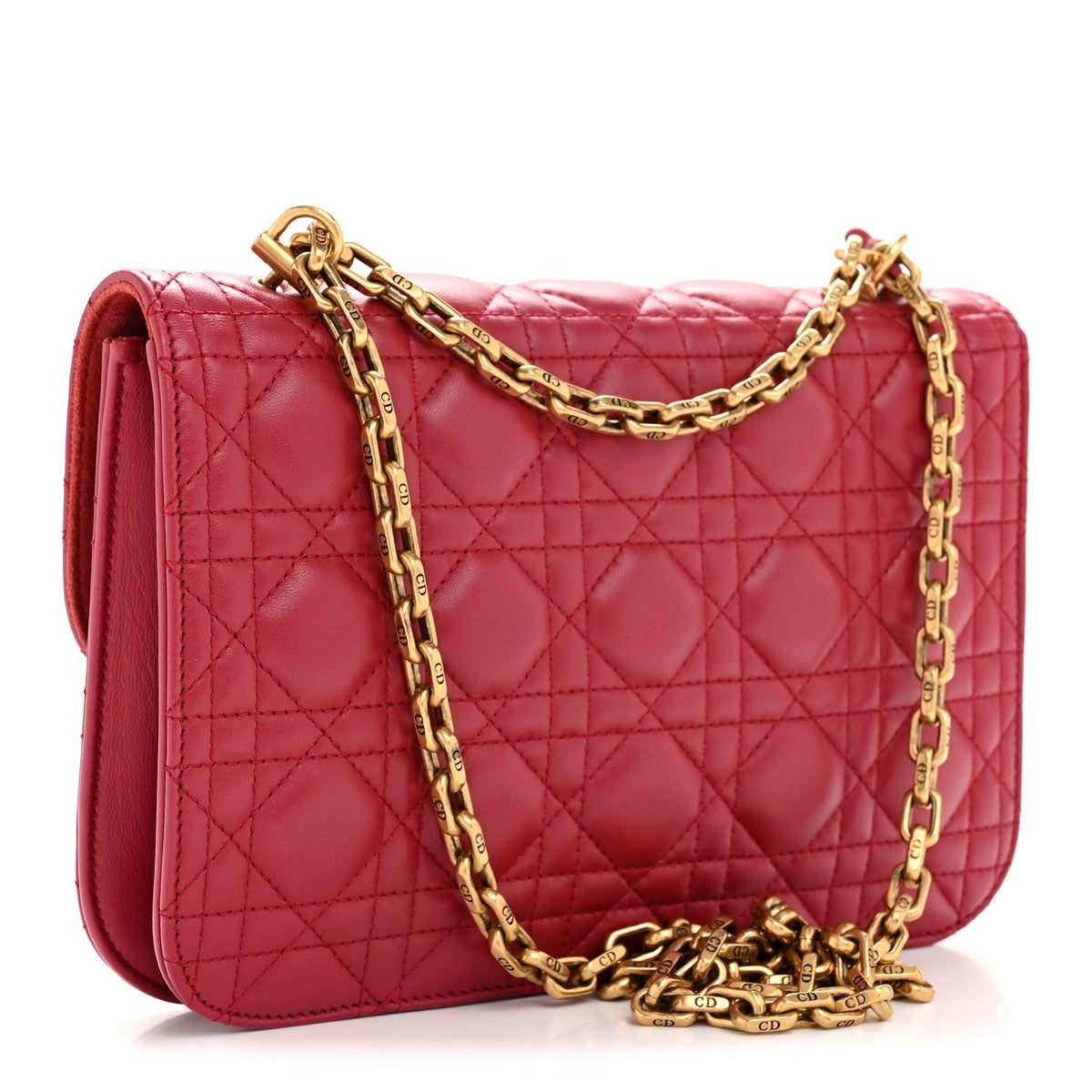 Lambskin Cannage Large Dioraddict Flap Red AT My store