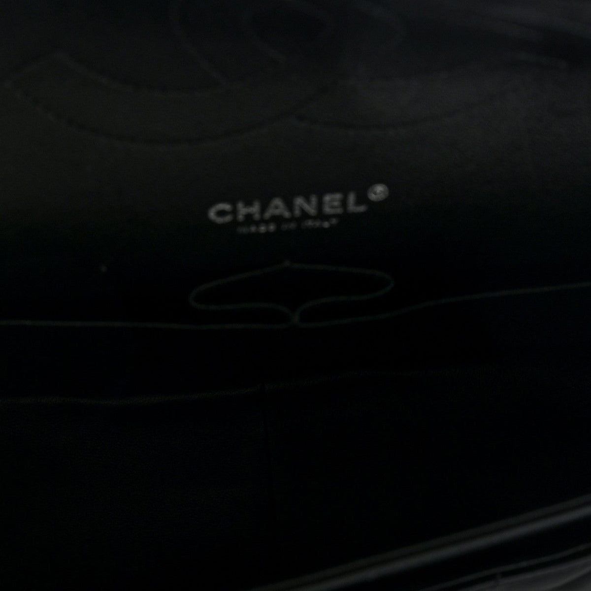 Patent Quilted Jumbo Double Flap Black At My store