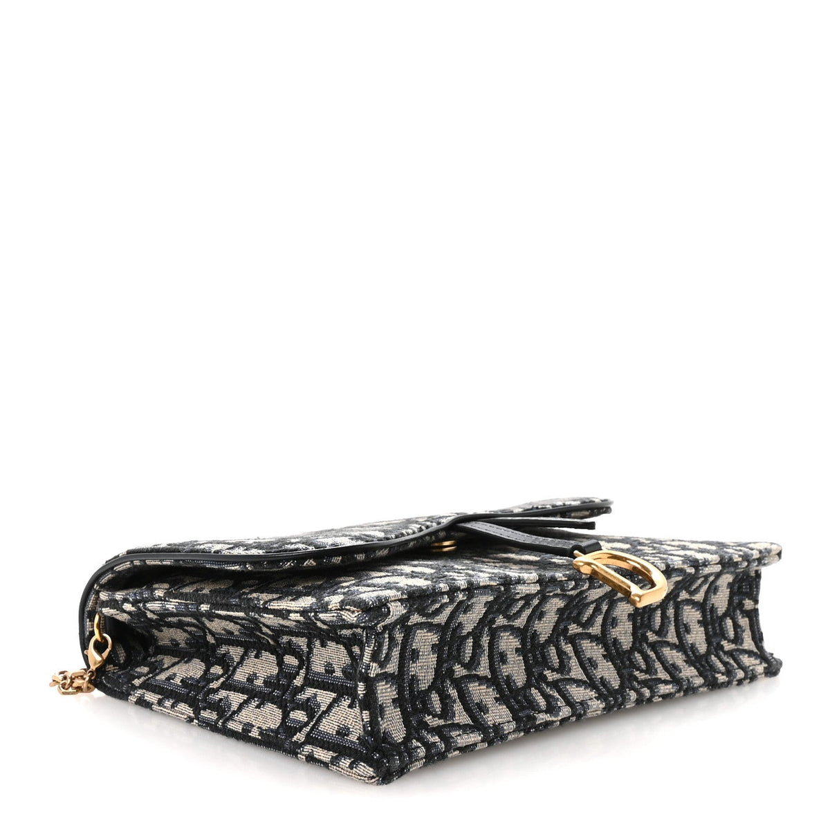 Oblique Saddle Chain Pouch Blue AT My store