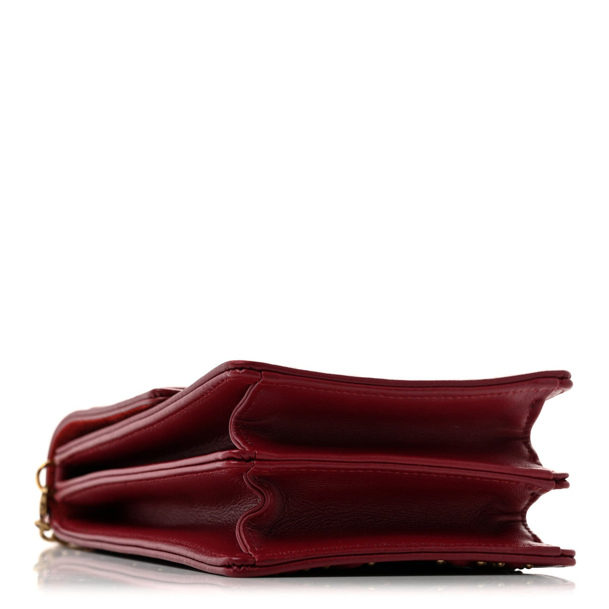Lambskin Studded Vertical Diorama Spicy Red AT My store
