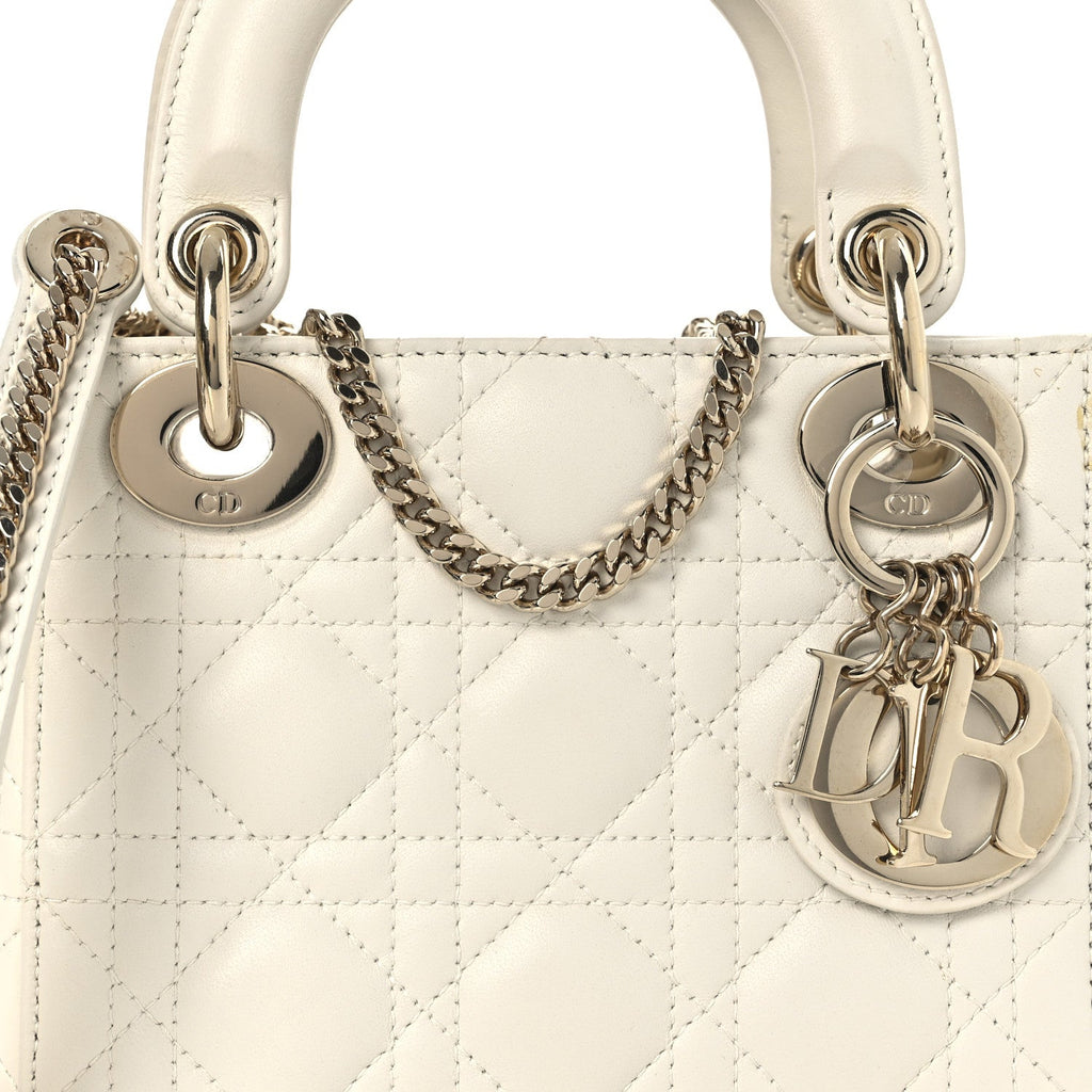 Lambskin Cannage Mini Lady Dior White AT My store