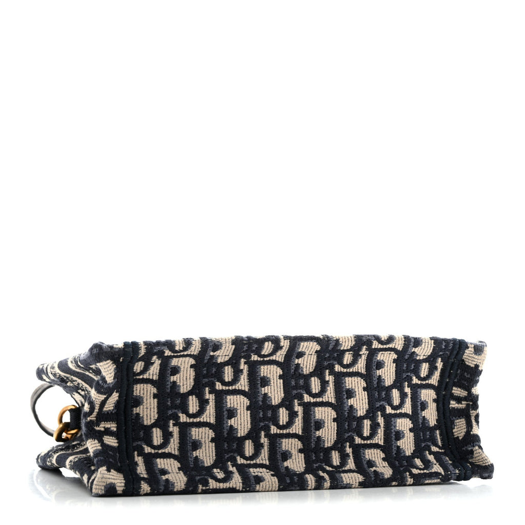 Oblique Mini Book Tote With Strap Blue Multicolor AT My store