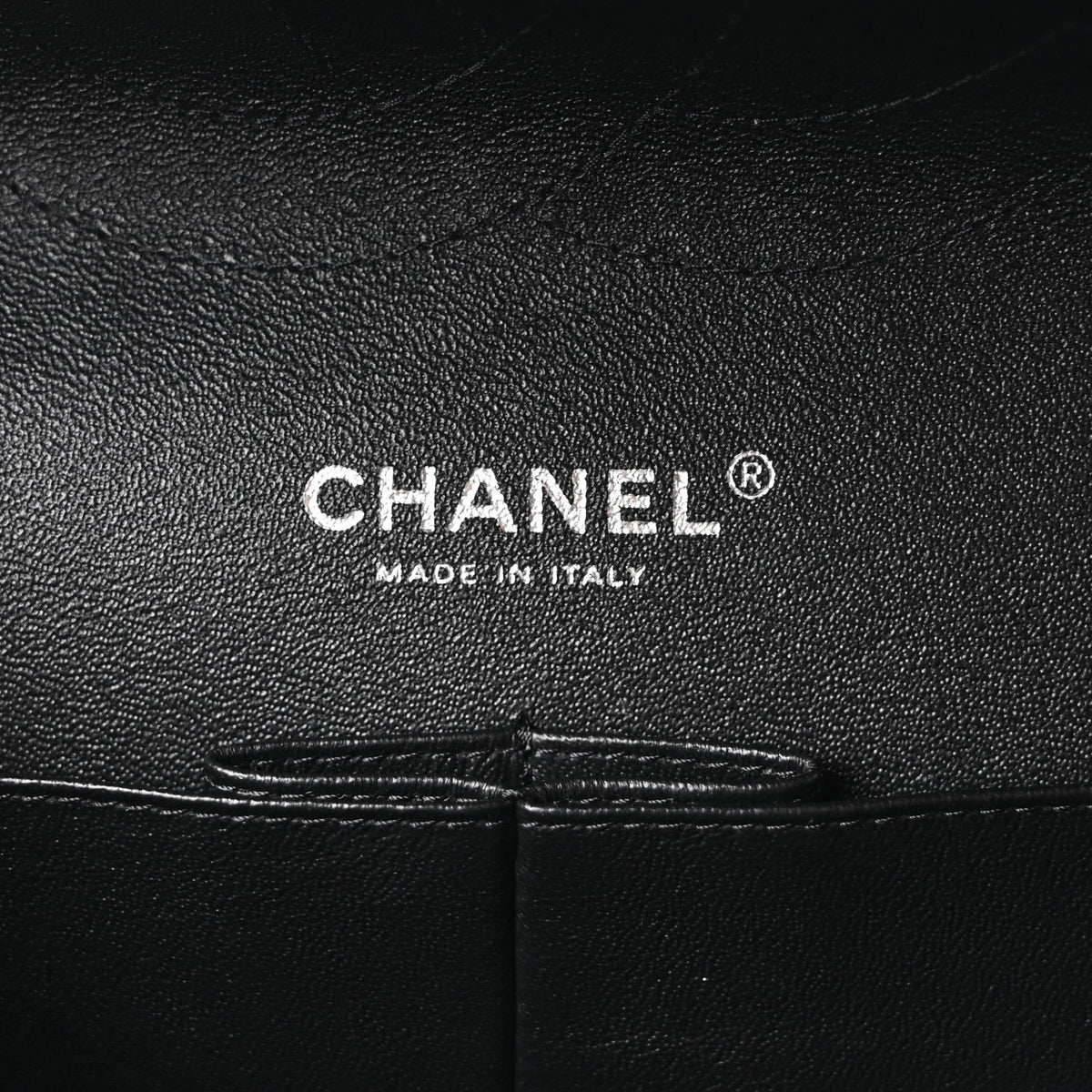 Patent Chevron Quilted Jumbo Double Flap Black At My store