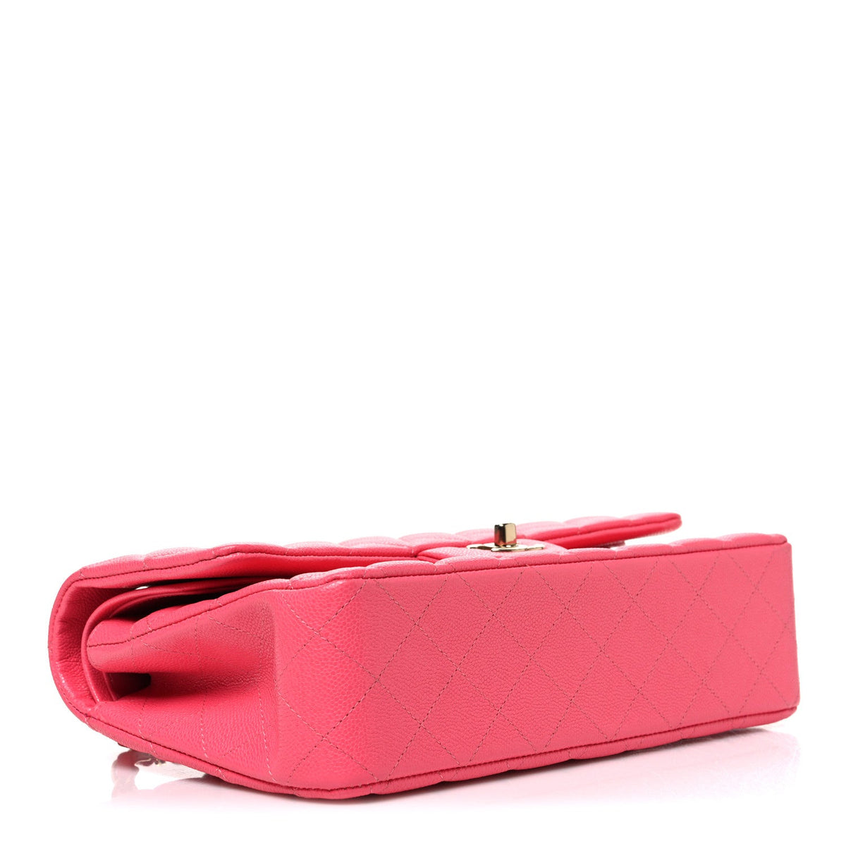 Caviar Quilted Medium Double Flap Pink At My store