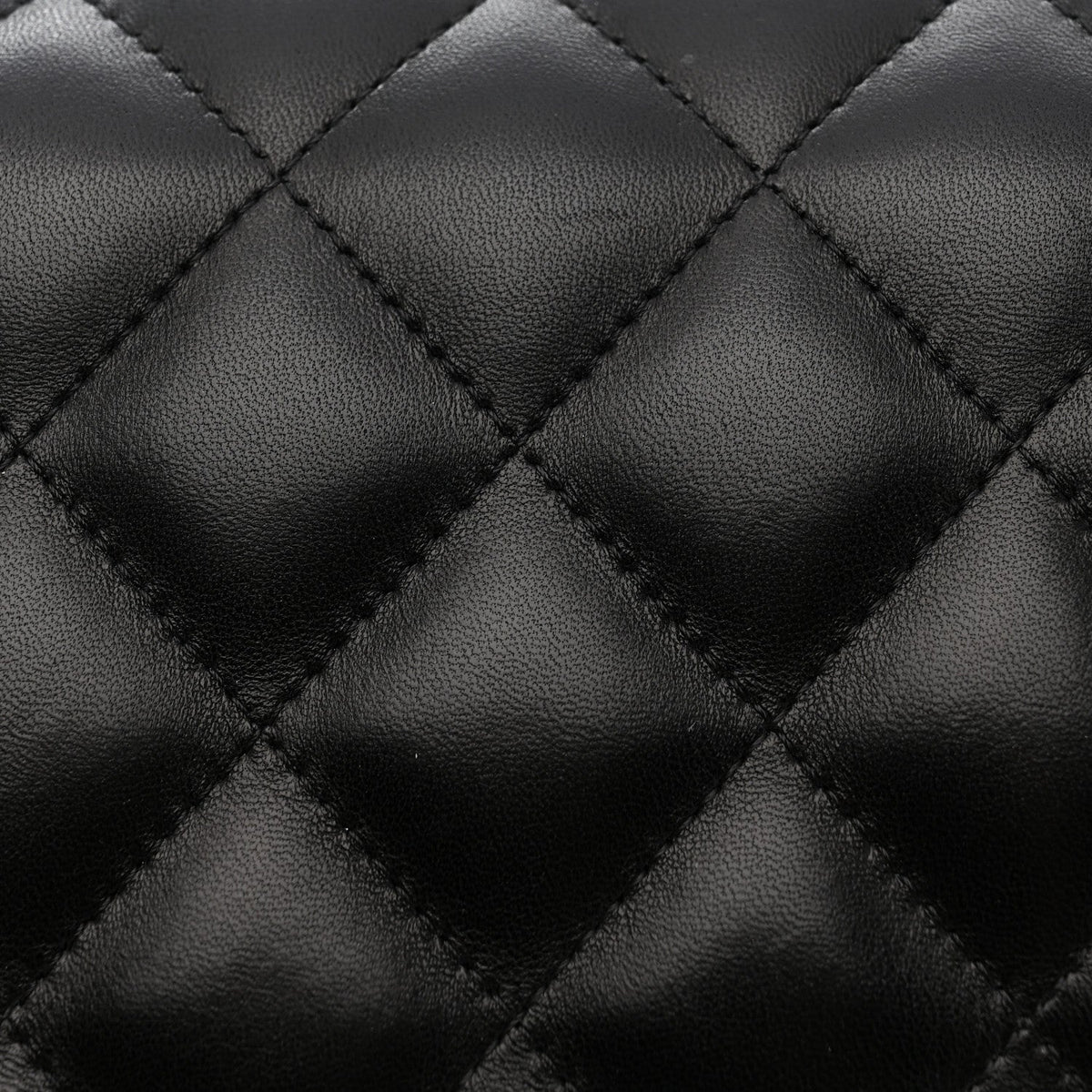 Lambskin Quilted Jumbo Double Flap Black At My store