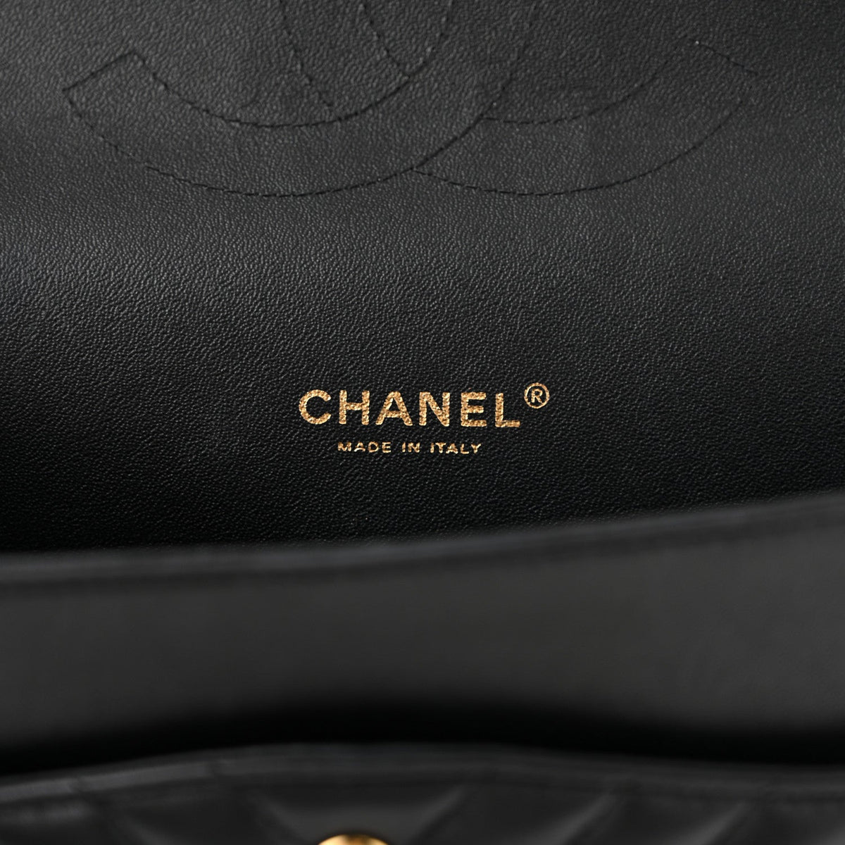 Lambskin Chevron Quilted Maxi Double Flap Black At My store