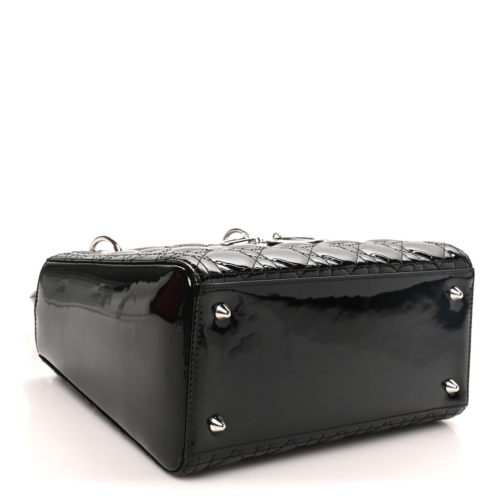 Patent Cannage Medium Lady Dior Black AT My store