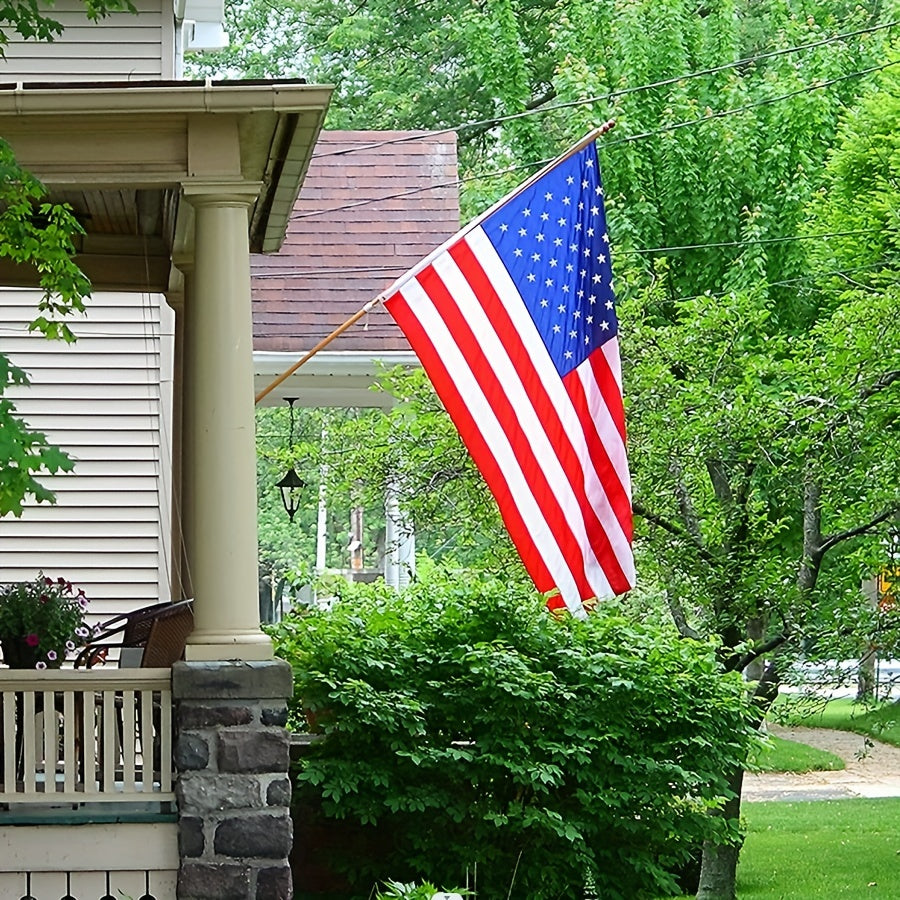 2026 New Production 1pc, American Flag, Bright Color And UV Fade Proof Polyester, Quadruple-Stitched Header And Double Stitched Edges, USA Flag With Brass Grommets For Outdoor Yard Garden Farmhouse Indoor Room Decor