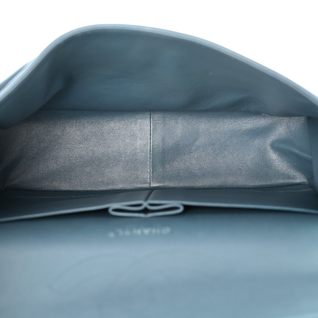 Lambskin Quilted Jumbo Double Flap Dark Blue At My store