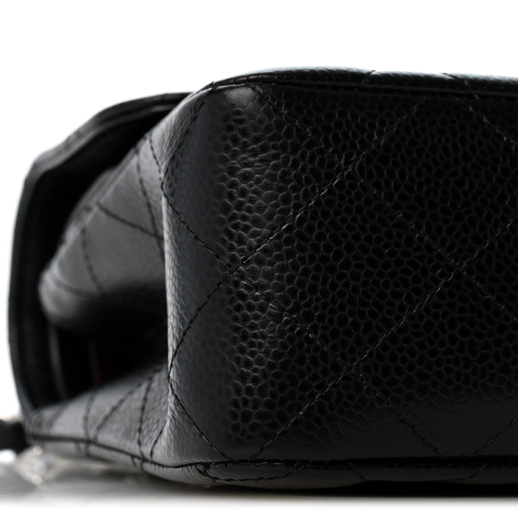Caviar Quilted Small Double Flap Black At My store