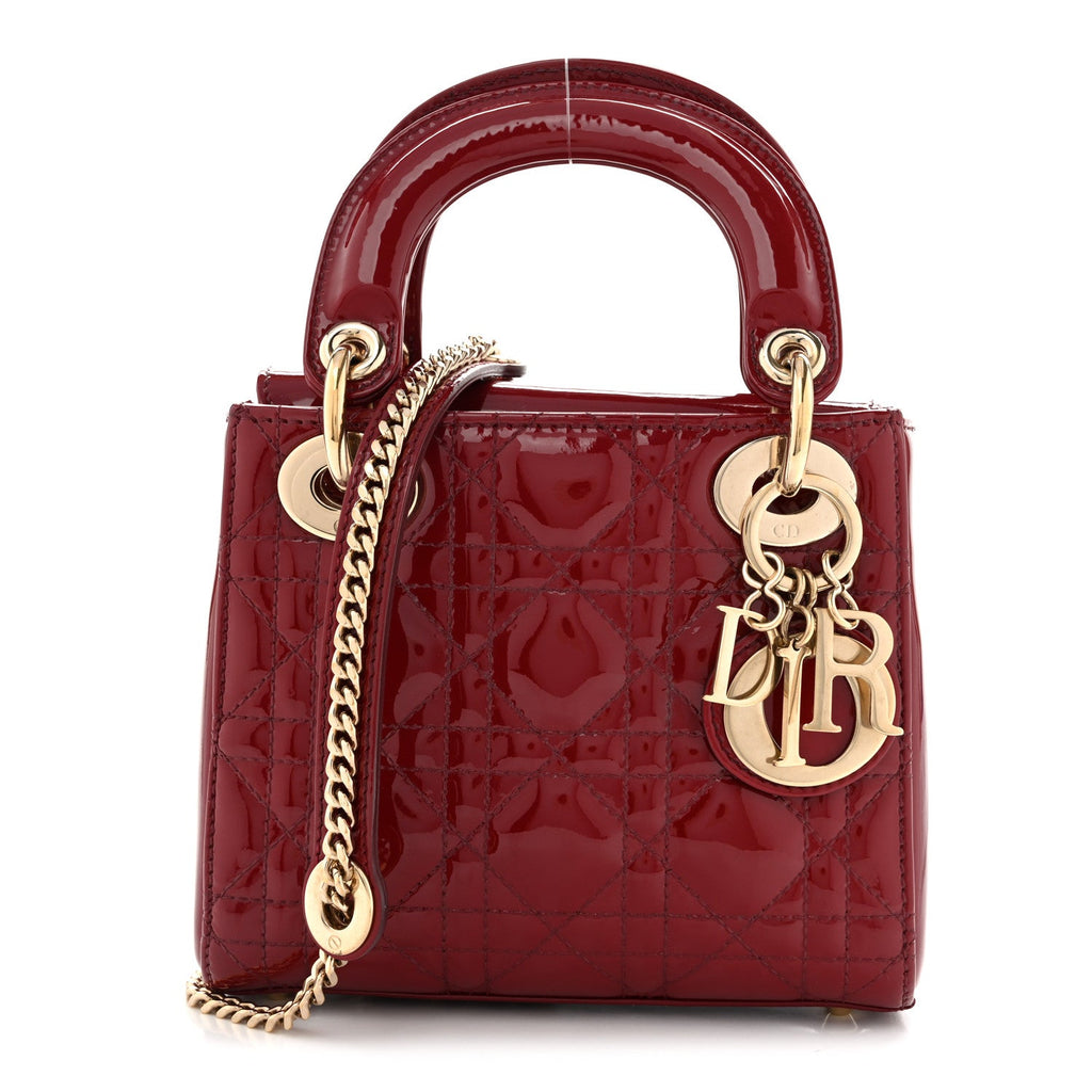 Patent Cannage Mini Lady Dior Red AT My store