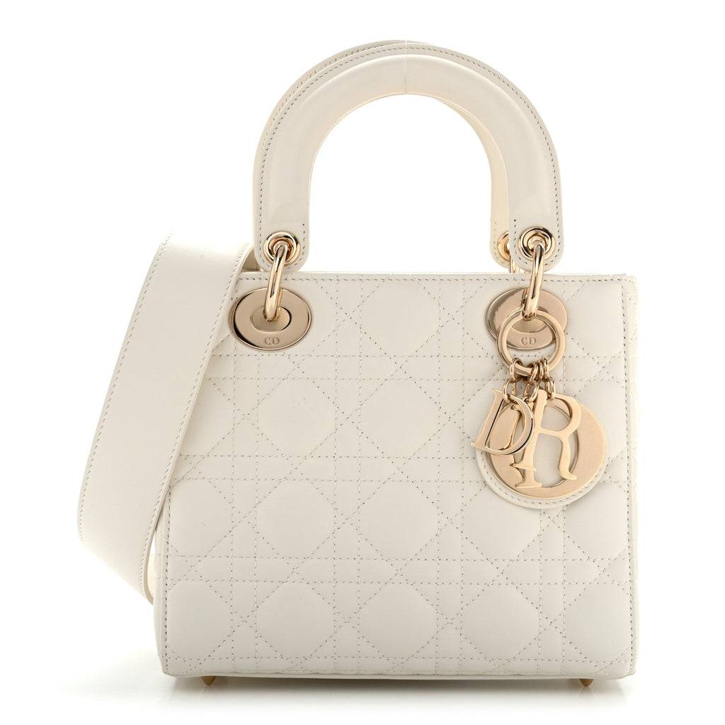 Lambskin Cannage Small My ABCDior Lady Dior White AT My store