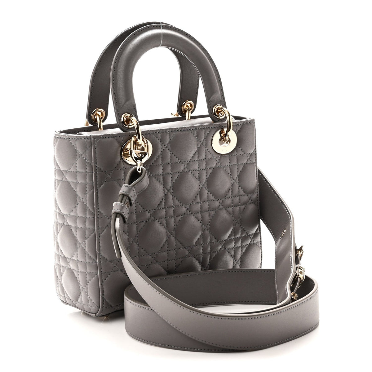 Lambskin Cannage Small My ABCDior Lady Dior Grey AT My store