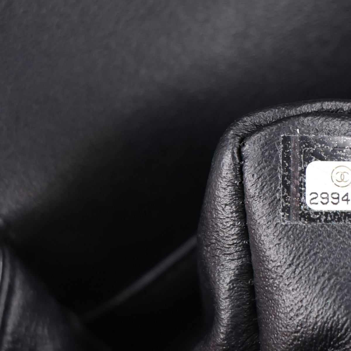 Shiny Crumpled Calfskin Quilted Medium Double Flap So Black At My store