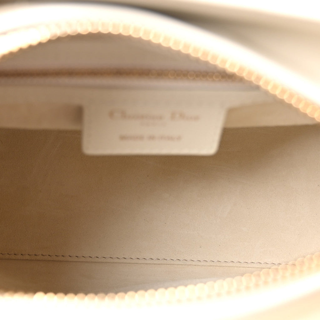 Smooth Calfskin Sequin Embroidered Clover Medium Lady Dior White AT My store
