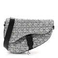 Tweed Saddle Crossbody Bag Black Silver AT My store