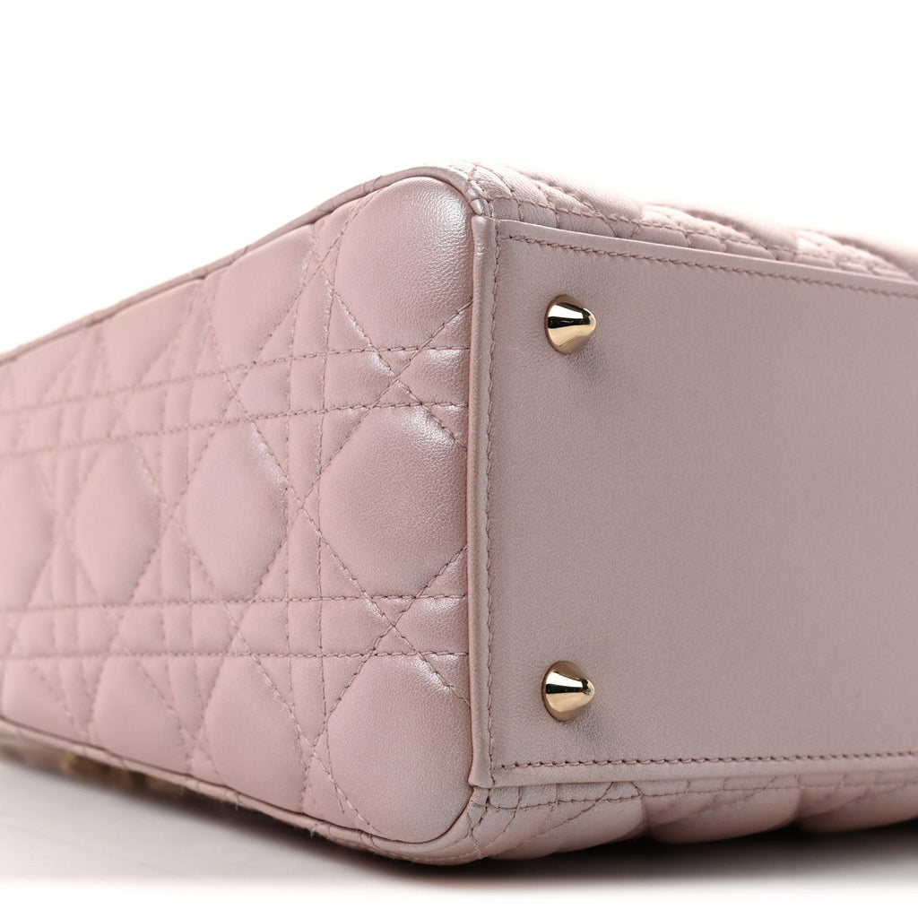 Pearly Lambskin Cannage Medium Lady Dior Lotus AT My store