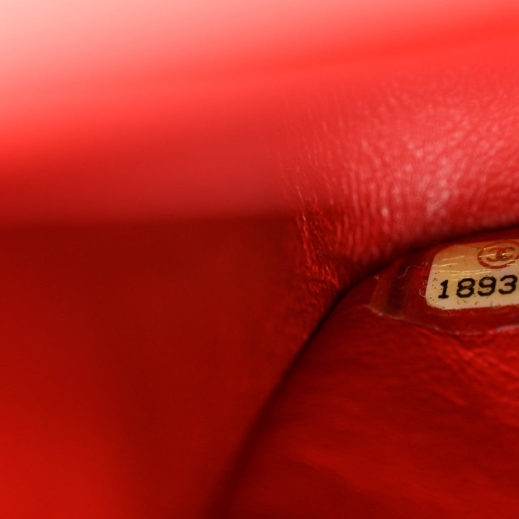 Lambskin Quilted Medium Double Flap Red At My store