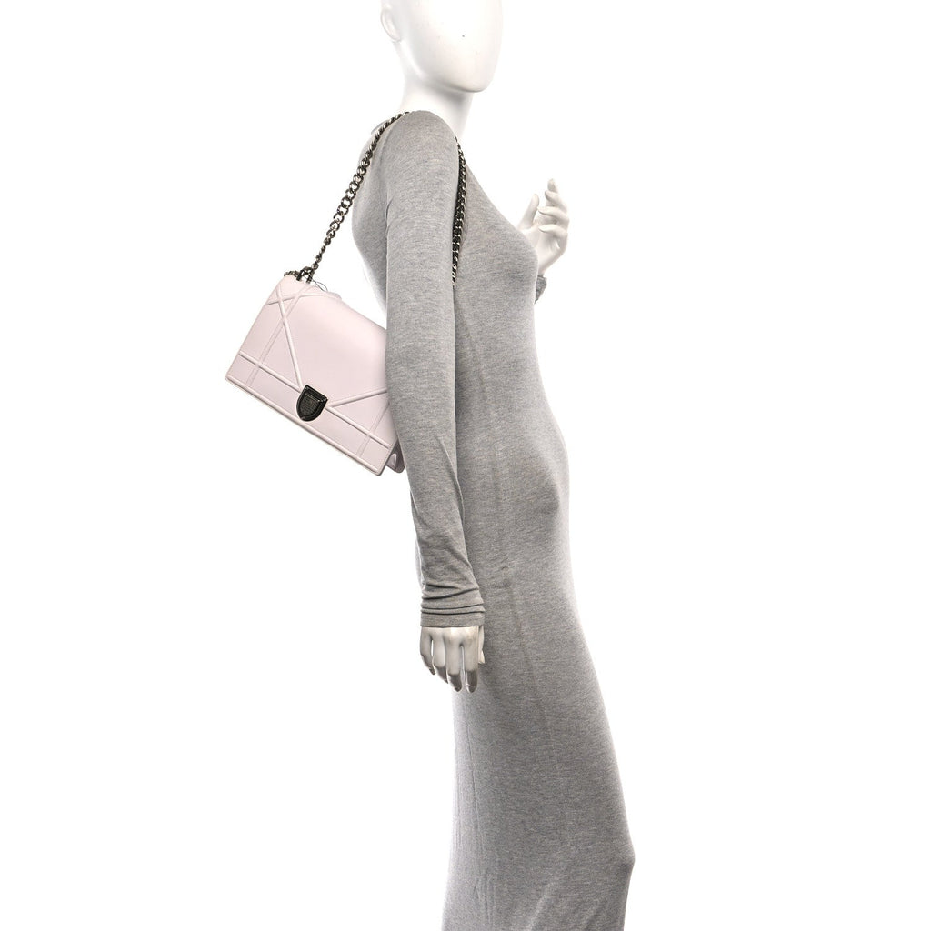 Calfskin Medium Diorama Flap Bag Off White AT My store