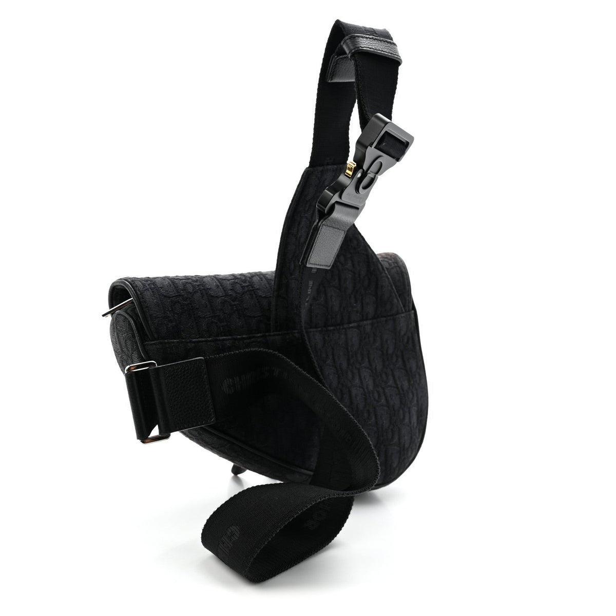 Oblique Mens Saddle Bag Black Blue AT My store