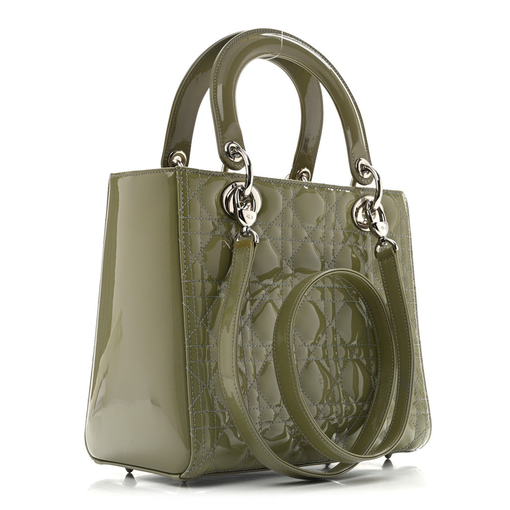 Patent Cannage Medium Lady Dior Grey AT My store
