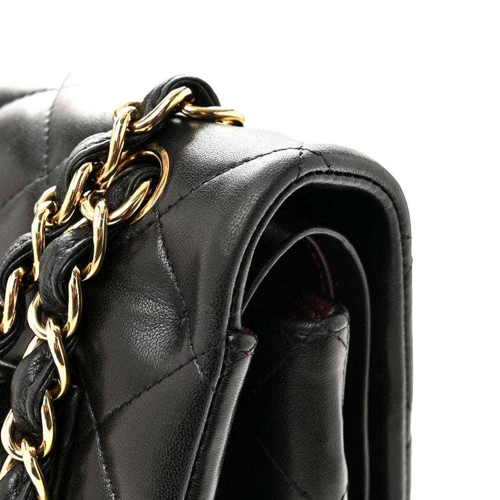 Lambskin Quilted Maxi Double Flap Black At My store