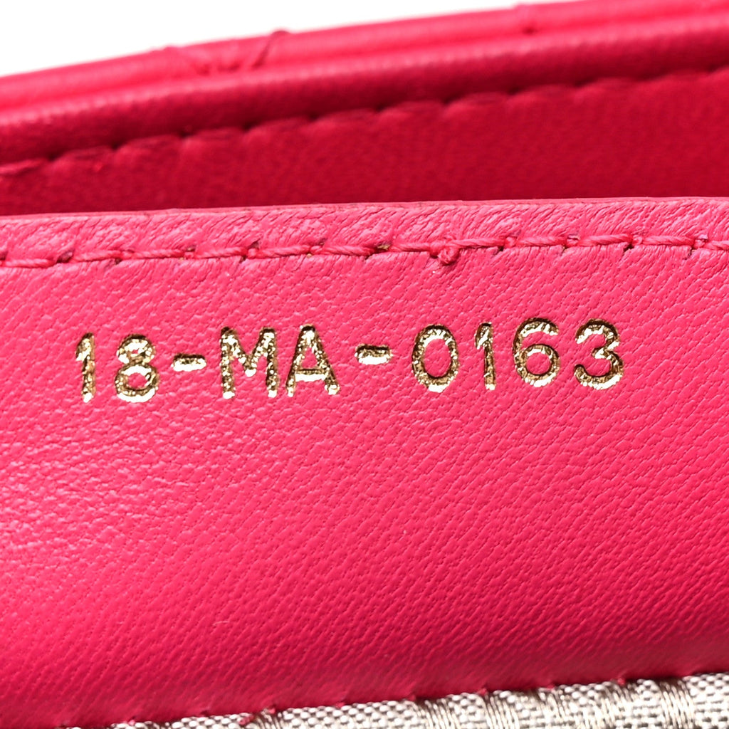 Lambskin Cannage Medium Lady Dior Fuchsia AT My store