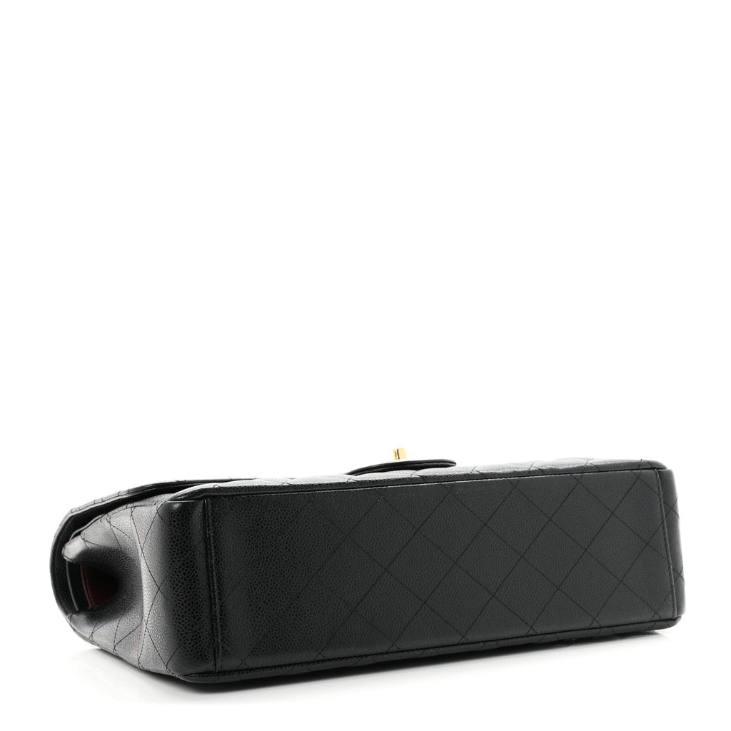Caviar Quilted Maxi Double Flap Black At My store