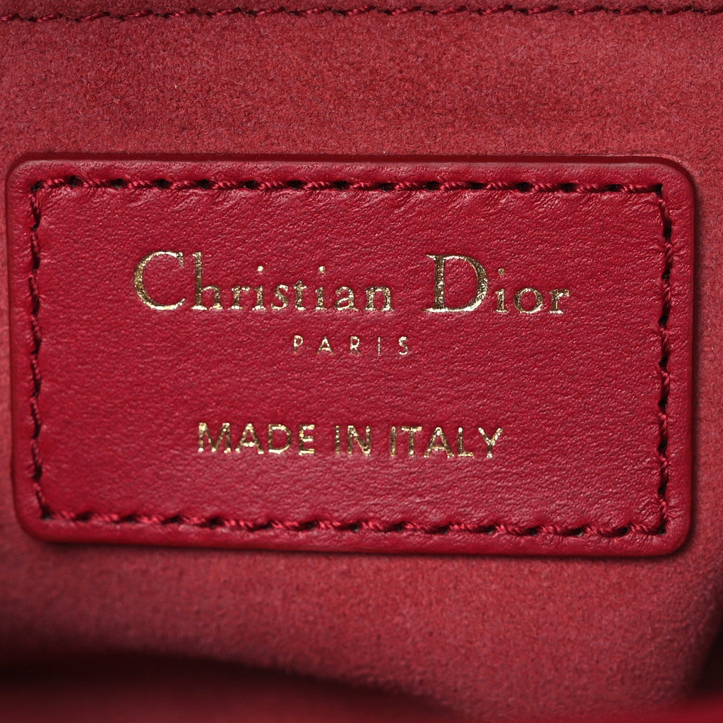 Lambskin Cannage Small My ABCDior Lady Dior Red AT My store