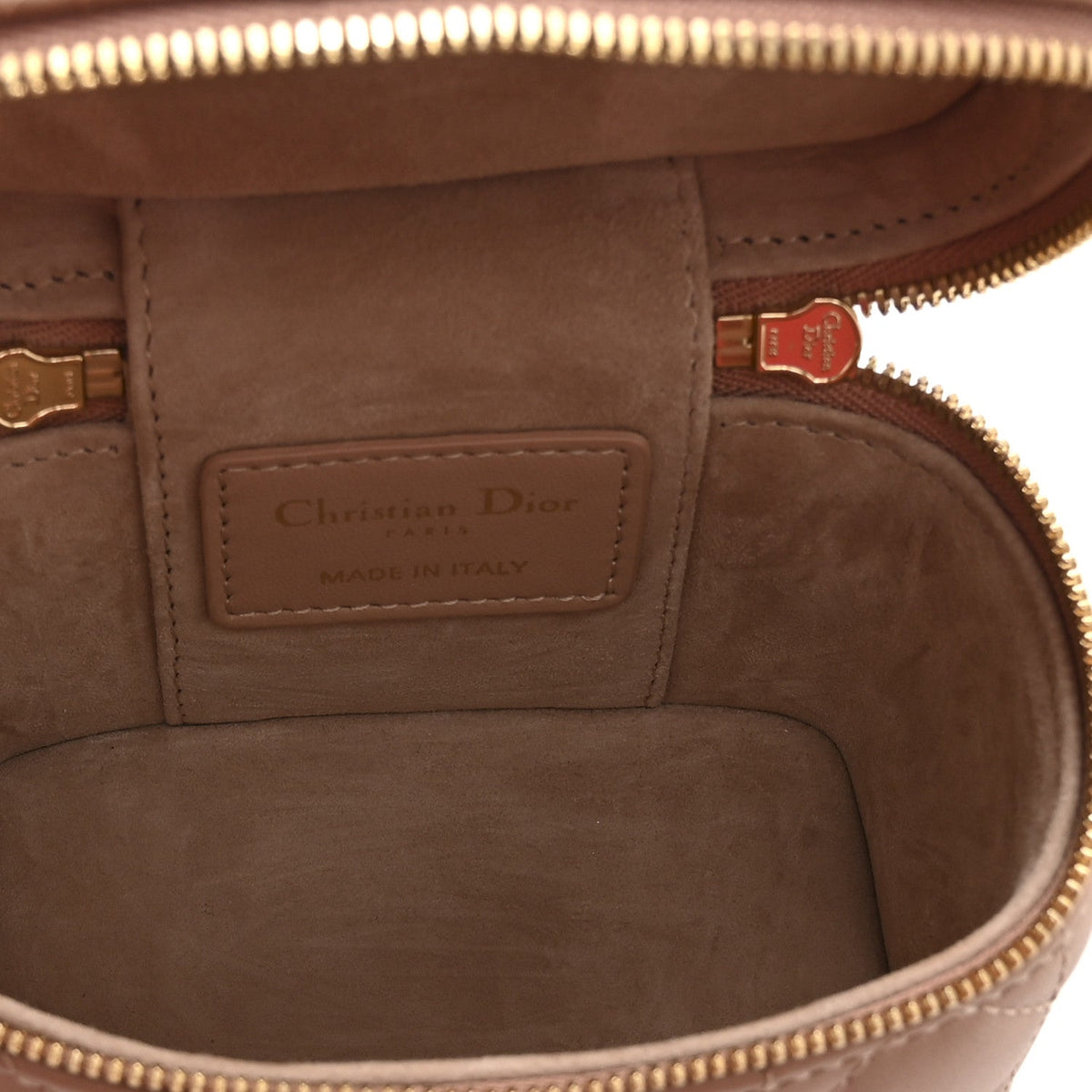 Lambskin Cannage Micro Lady Dior Vanity Case Rose Des Vents AT My store