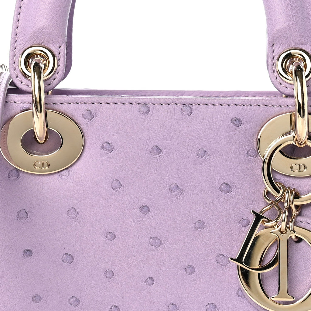 Ostrich Mini Lady Dior Purple AT My store
