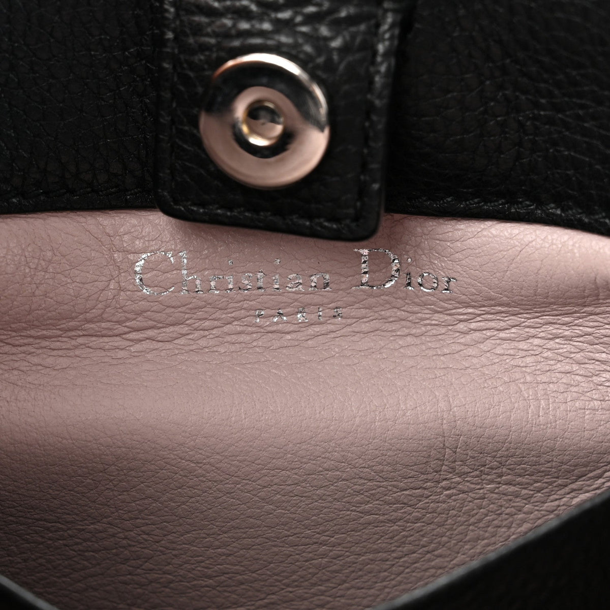 Grained Calfskin Small Open Bar Tote Black AT My store