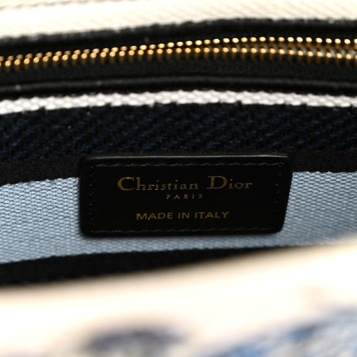 Canvas Embroidered Chardons Toile De Jouy Medium Lady D-Lite Blue Multicolor AT My store
